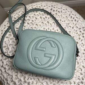 Gucci Mint Green Soho Disco Leather Crossbody Bag
